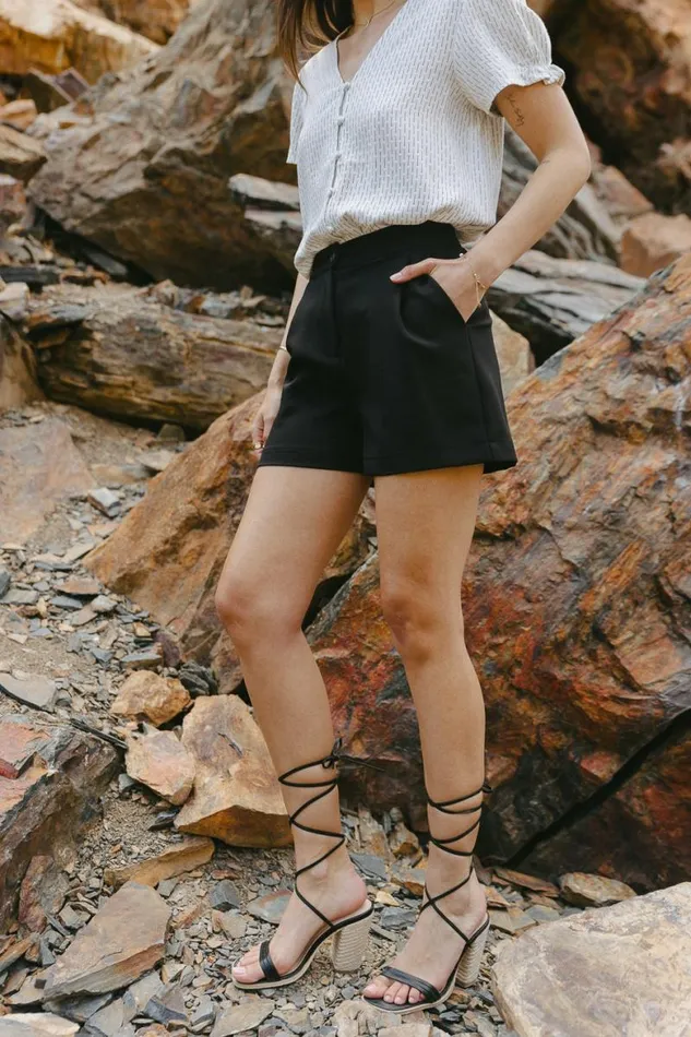 Billie Shorts In Black 8211 FINAL SALE Black Women Bohme Sets