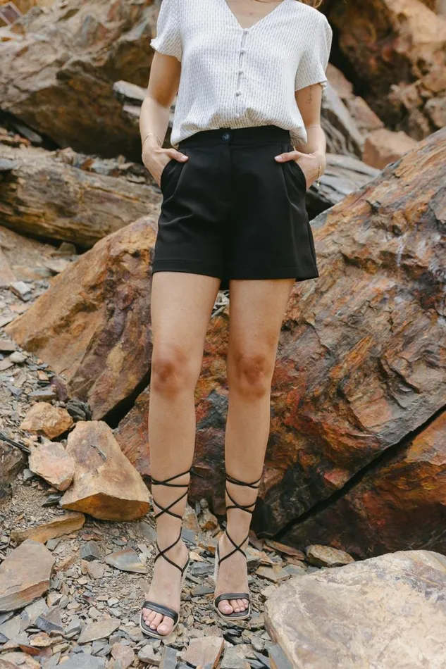Billie Shorts In Black 8211 FINAL SALE Black Women Bohme Sets