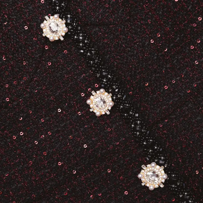 Black Metallic Boucle Mini Dress Women Self Portrait Dresses Black Metallic Boucle Mini Dress Women Self Portrait Dresses