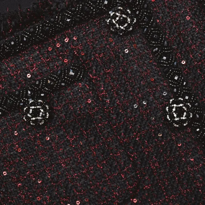 Black Metallic Boucle Top Women Self Portrait Tops Black Metallic Boucle Top Women Self Portrait Tops