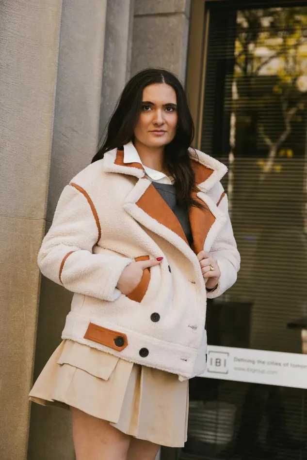 BlankNYC Out Of Town Sherpa Jacket Cream Women Bohme Outerwear