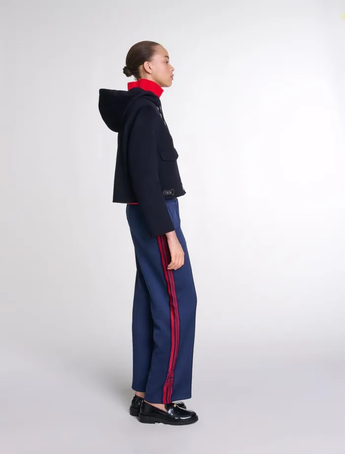 Blazers and Jackets Women Maje DoubleFaced Short Jacket Navy