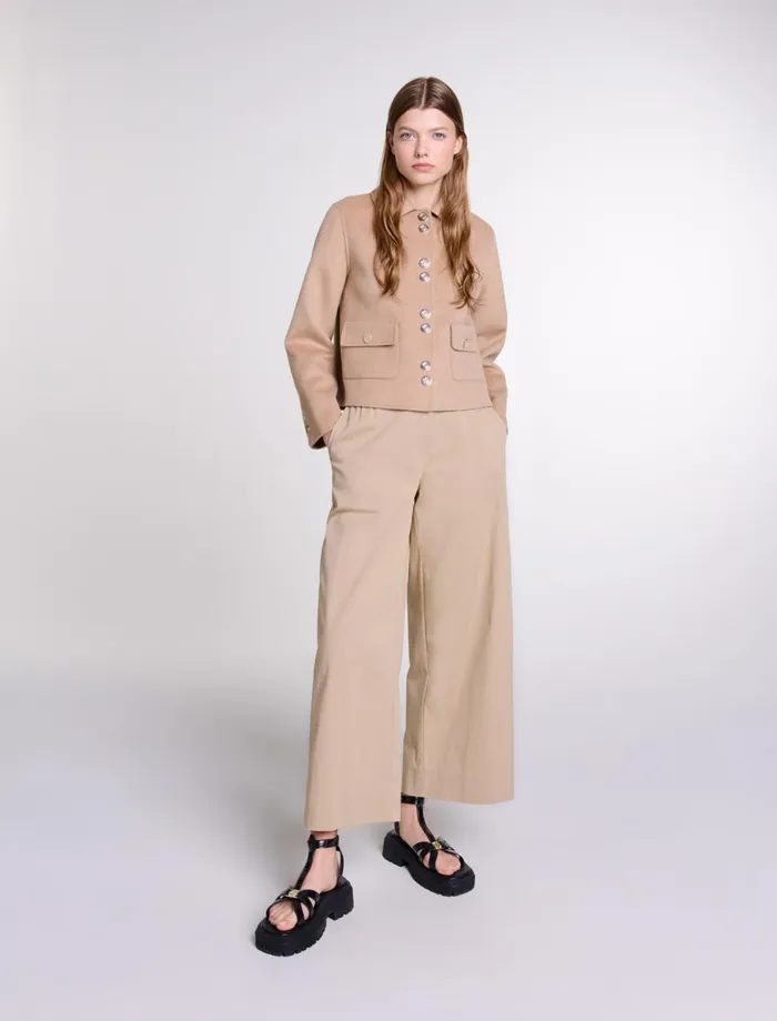 Blazers and Jackets Women Maje DoubleSided Jacket Camel