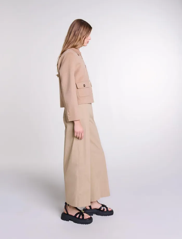 Blazers and Jackets Women Maje DoubleSided Jacket Camel