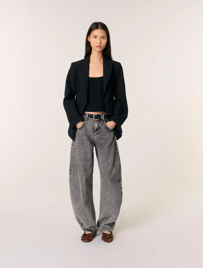 Blazers and Jackets Women Maje SlimFit Suit Jacket Black