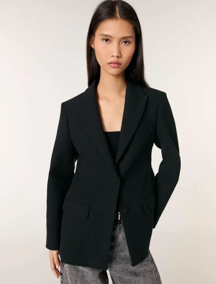 Blazers and Jackets Women Maje SlimFit Suit Jacket Black