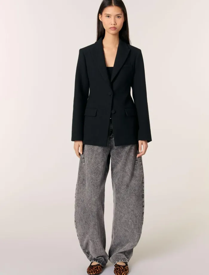 Blazers and Jackets Women Maje SlimFit Suit Jacket Black