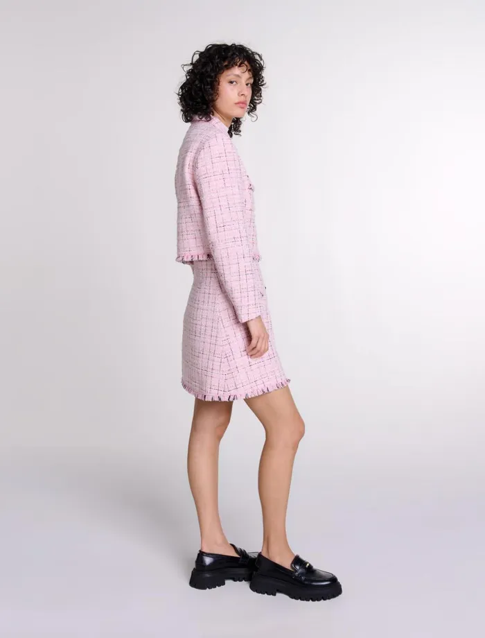 Blazers and Jackets Women Maje Tweed Jacket Pink
