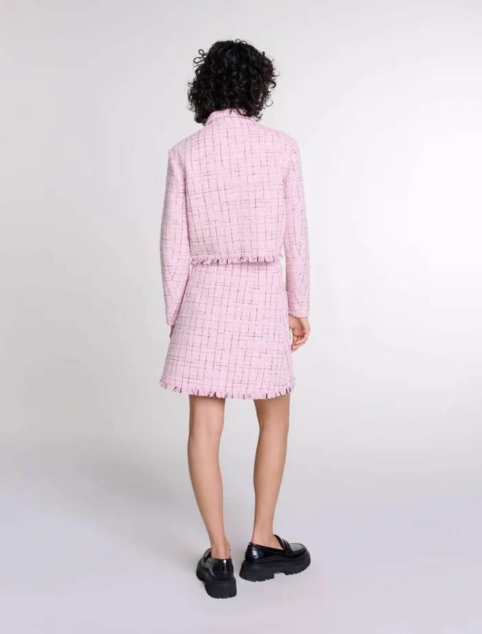 Blazers and Jackets Women Maje Tweed Jacket Pink
