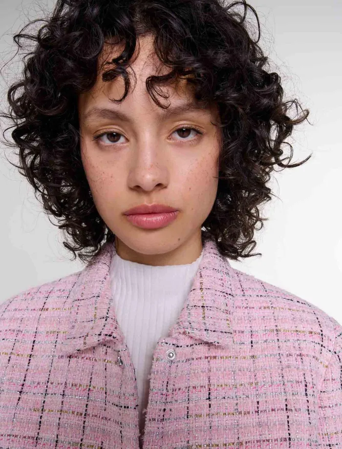 Blazers and Jackets Women Maje Tweed Jacket Pink