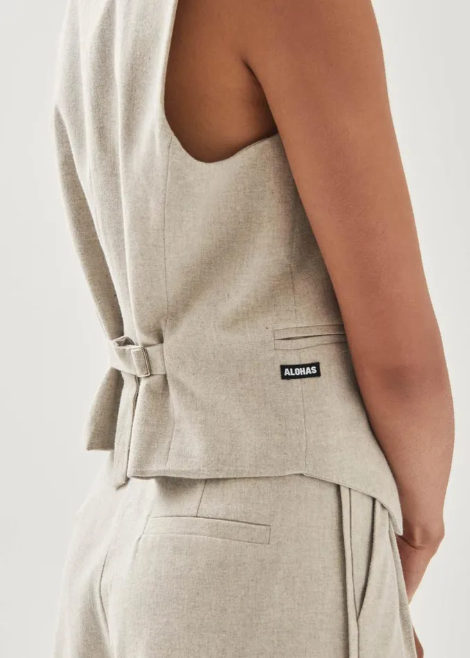 Blazers Vests Women ALOHAS Totti Cream Vest