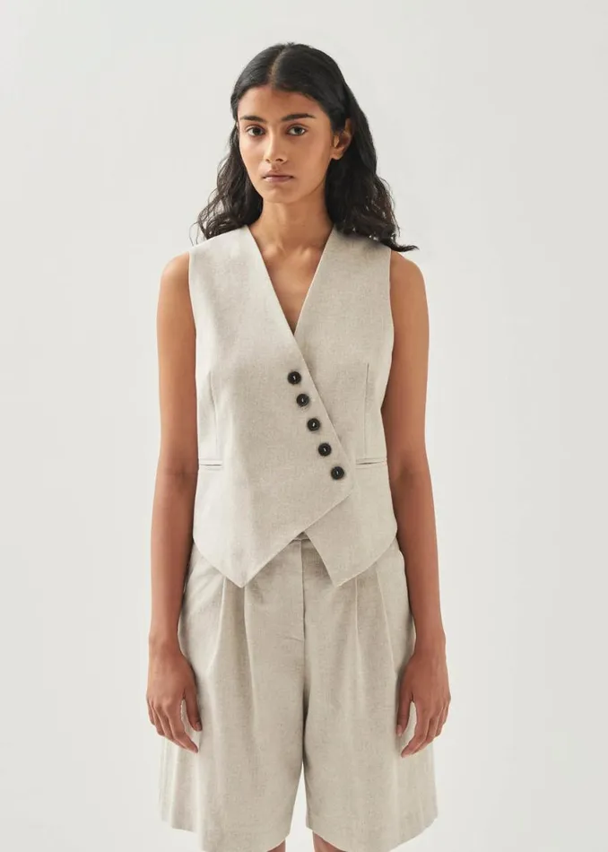 Blazers Vests Women ALOHAS Totti Cream Vest
