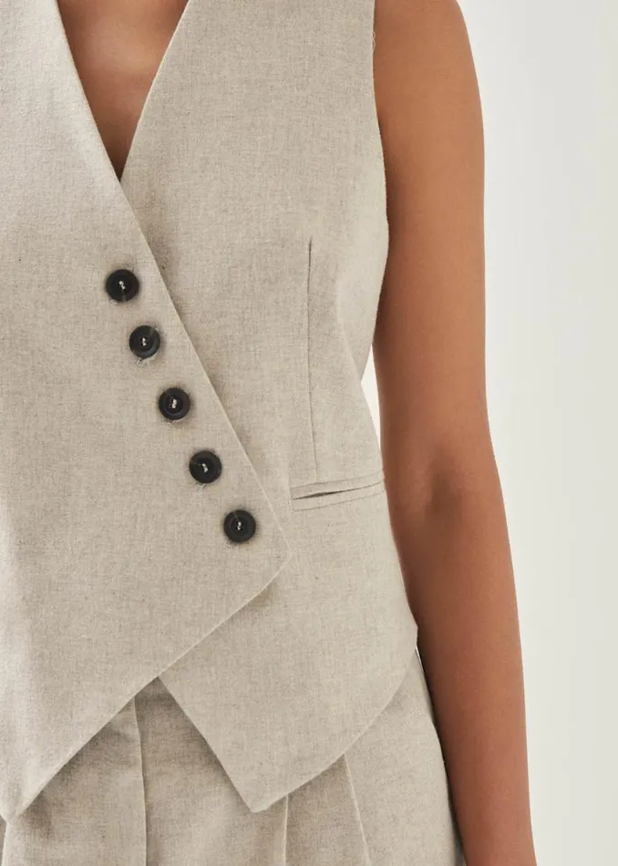 Blazers Vests Women ALOHAS Totti Cream Vest