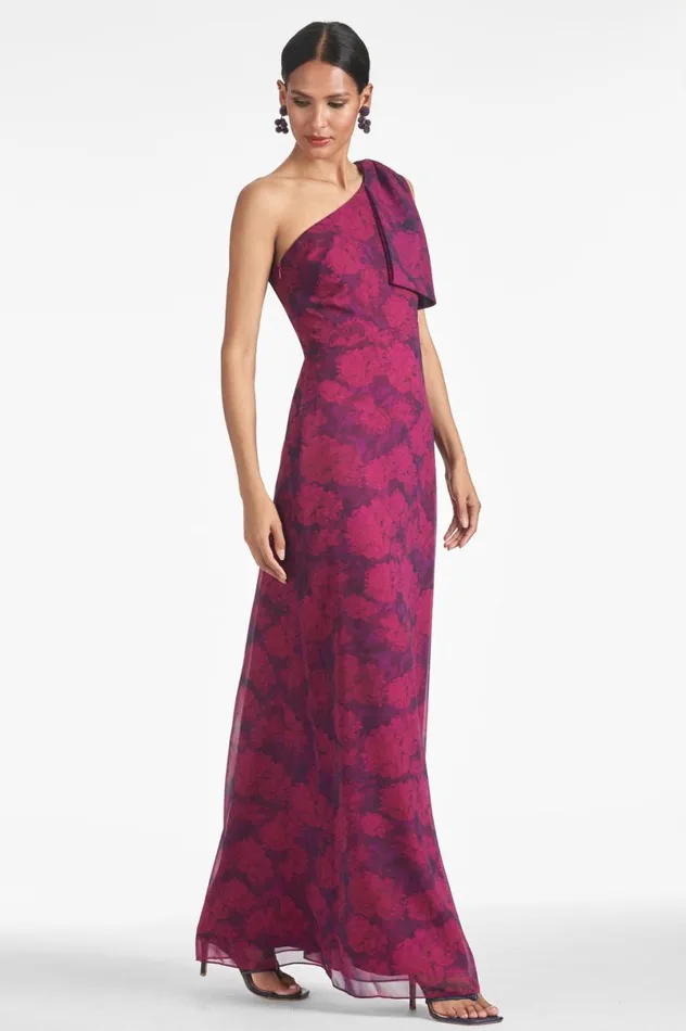 Boho Women Sachin and Babi Chelsea Gown 8211 Magenta Bloom