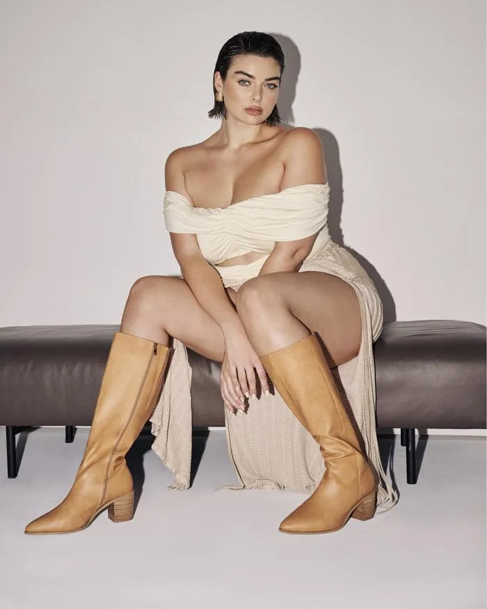 Boots Billini Knee High Boots GRANGER CURVE CAMEL CASUAL