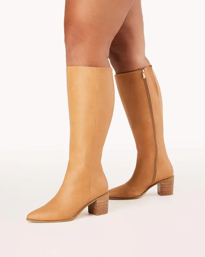 Boots Billini Knee High Boots GRANGER CURVE CAMEL CASUAL