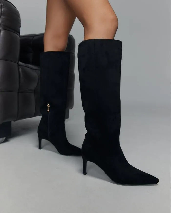 Boots Billini Knee High Boots HUDA BLACK SUEDE