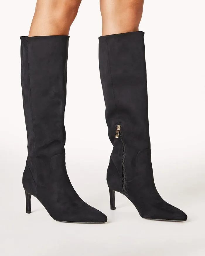 Boots Billini Knee High Boots HUDA BLACK SUEDE