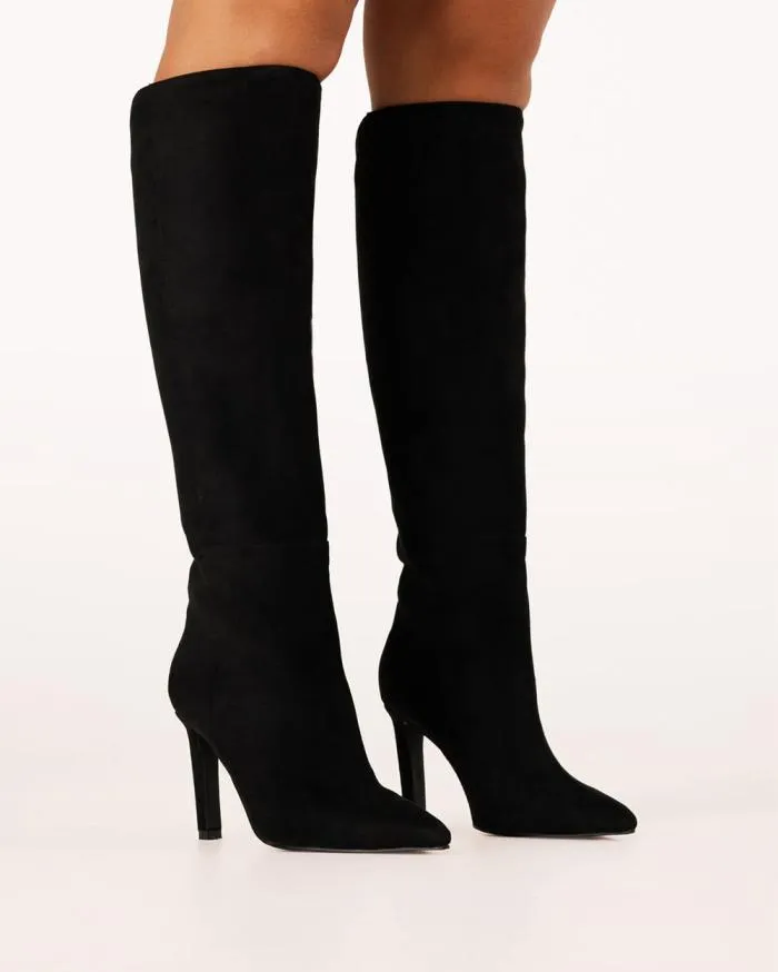 Boots Billini Knee High Boots QUENNA BLACK SUEDE