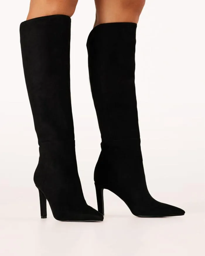 Boots Billini Knee High Boots QUENNA BLACK SUEDE