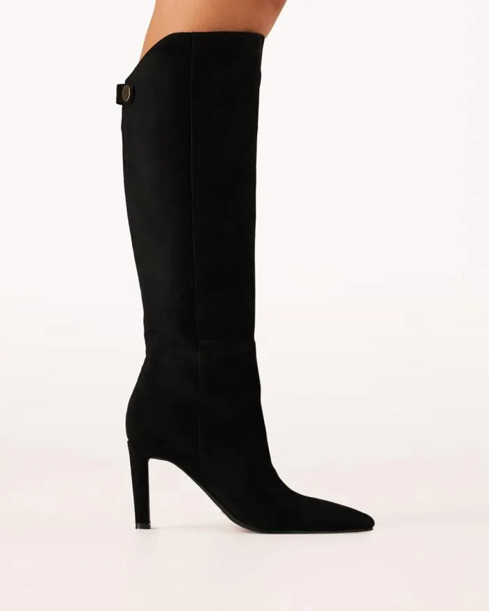 Boots Billini Knee High Boots QUENNA BLACK SUEDE