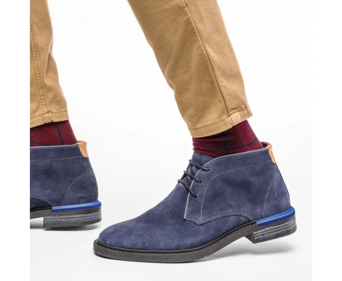 Boots Hush Puppies Men Davis Chukka Boot Navy Suede