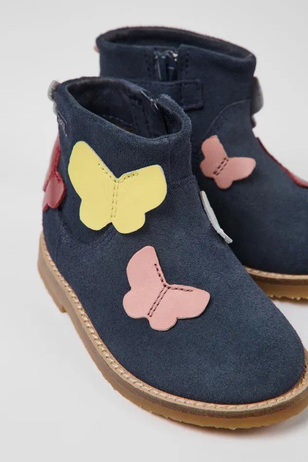 Boots Kids Camper Twins Multicolored Nubuck And Leather Boots