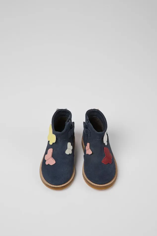 Boots Kids Camper Twins Multicolored Nubuck And Leather Boots Boots Kids Camper Twins Multicolored Nubuck And Leather Boots