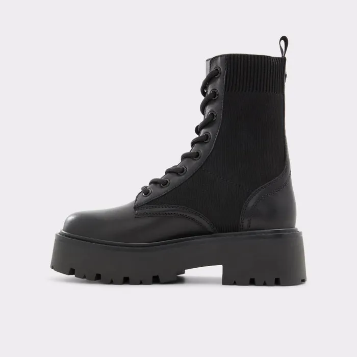 Boots Women ALDO Talaleryknit Combat Ankle Boot 8211 Black