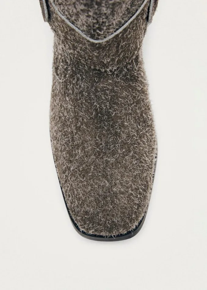Boots Women ALOHAS Rocky Suede Fuzzy Dust Khaki
