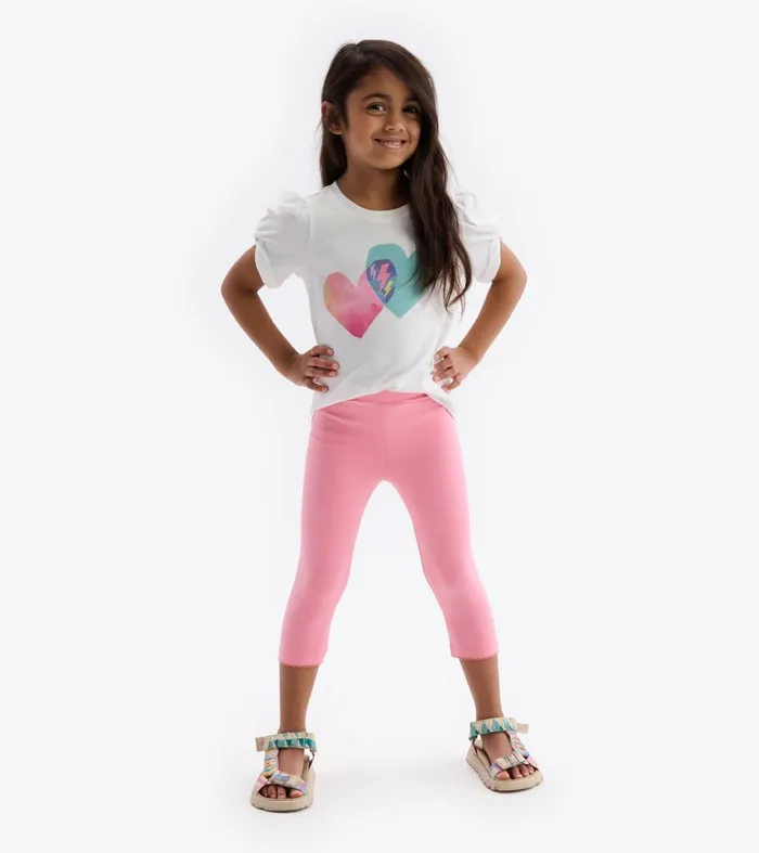 Bottoms Girls Hatley Girls Light Pink Leggings
