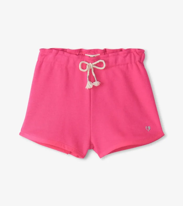 Bottoms Girls Hatley Girls Pink Paper Bag Shorts