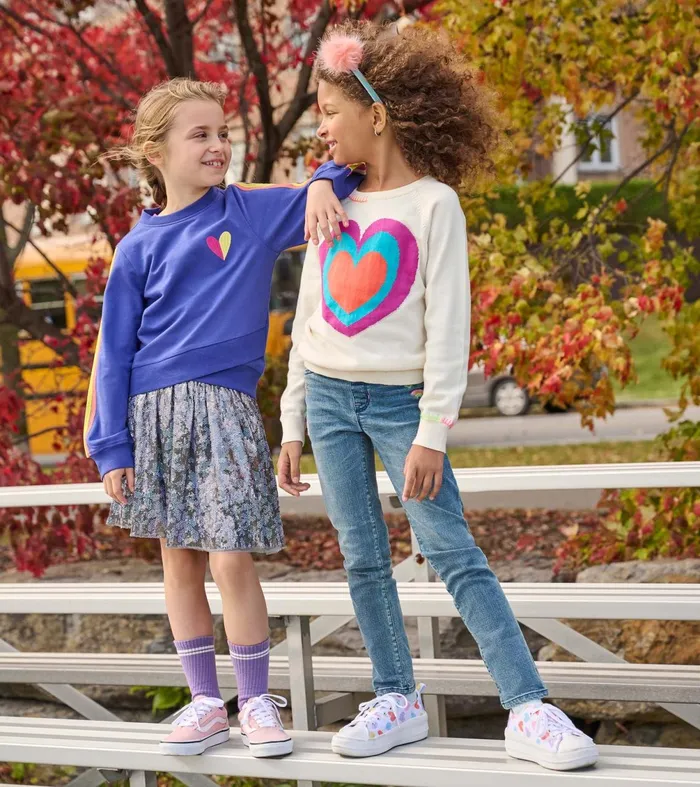 Bottoms Girls Hatley Girls Pretty Patches Stretch Jeans