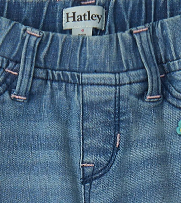 Bottoms Girls Hatley Girls Pretty Patches Stretch Jeans