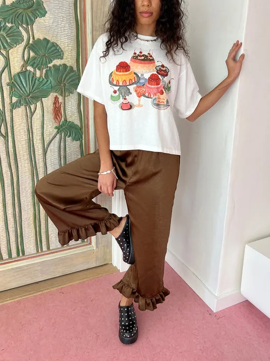 Bottoms Liora Ruffle Pant Chocolate 8211 Lisa Says Gah Women