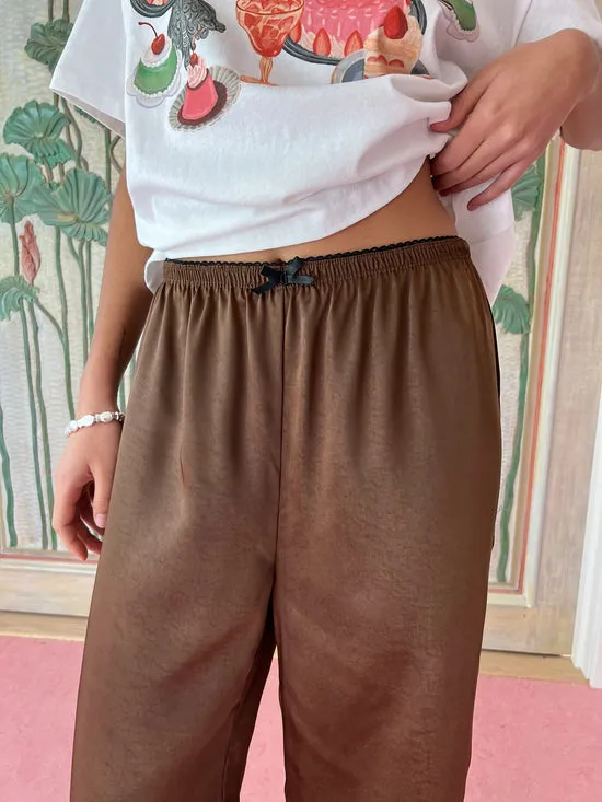 Bottoms Liora Ruffle Pant Chocolate 8211 Lisa Says Gah Women