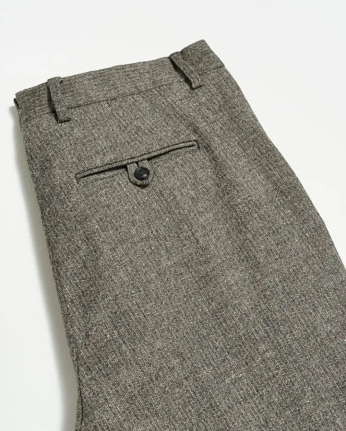 Bottoms Men Billy Reid Flat Front Trouser Blackwhite