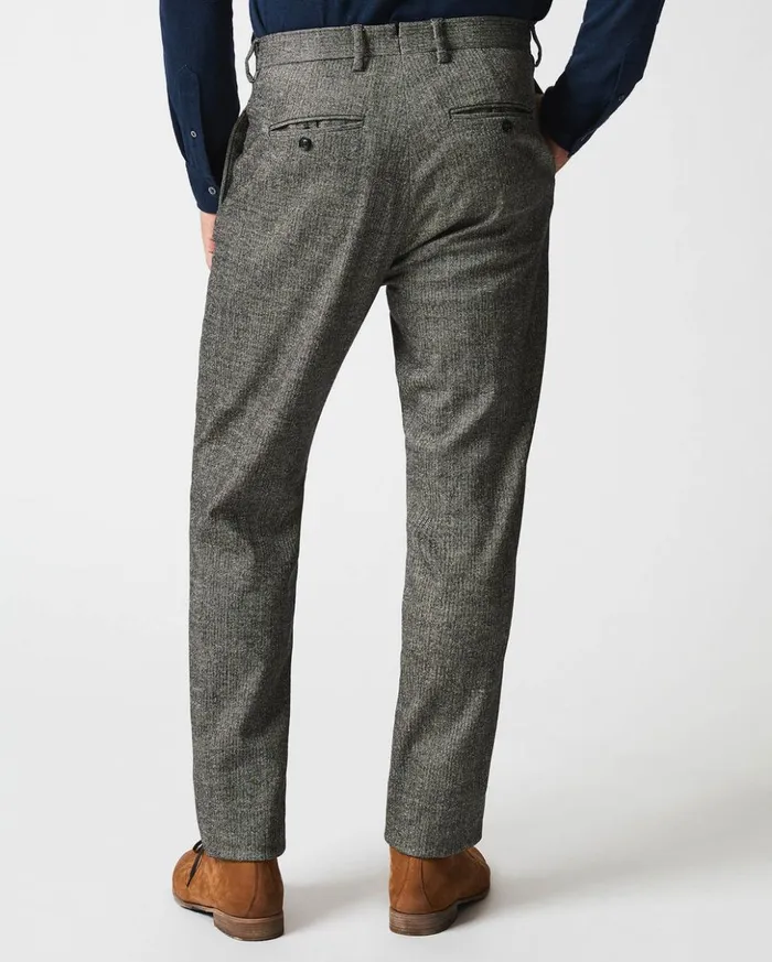Bottoms Men Billy Reid Flat Front Trouser Blackwhite