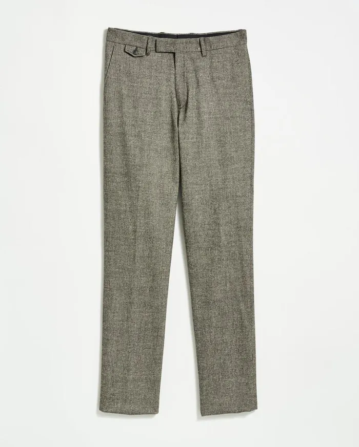 Bottoms Men Billy Reid Flat Front Trouser Blackwhite