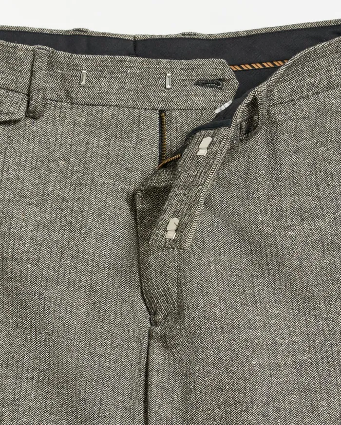 Bottoms Men Billy Reid Flat Front Trouser Blackwhite