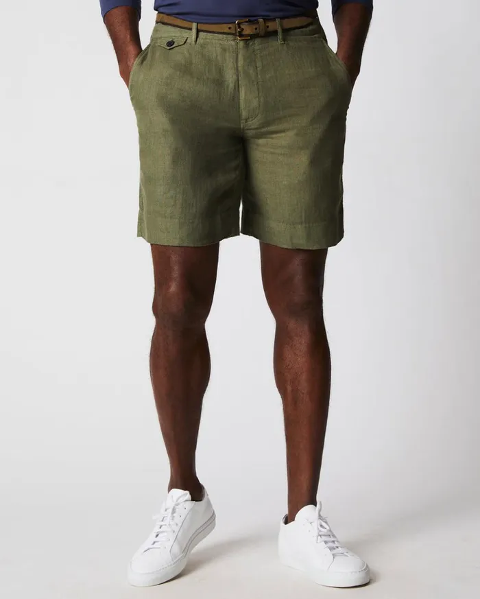 Bottoms Men Billy Reid Linen Moore Short Olive