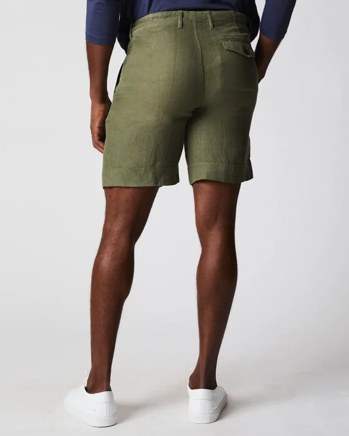 Bottoms Men Billy Reid Linen Moore Short Olive