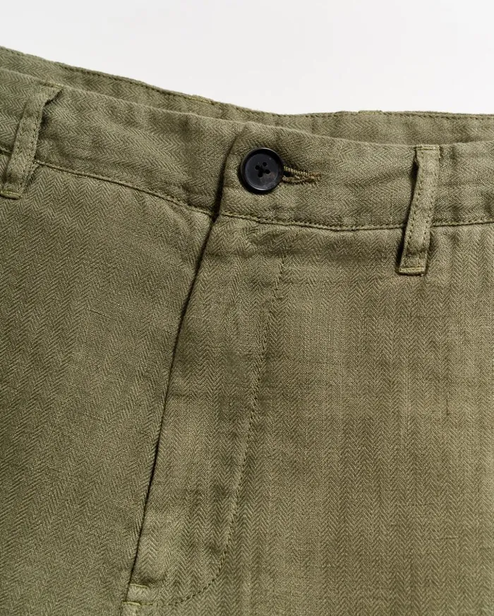 Bottoms Men Billy Reid Linen Moore Short Olive