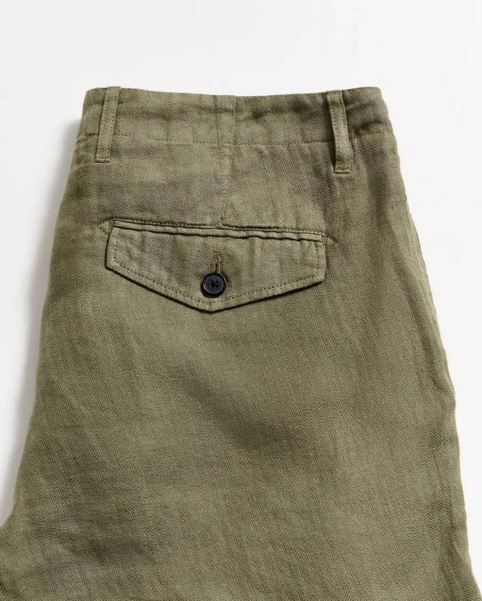 Bottoms Men Billy Reid Linen Moore Short Olive