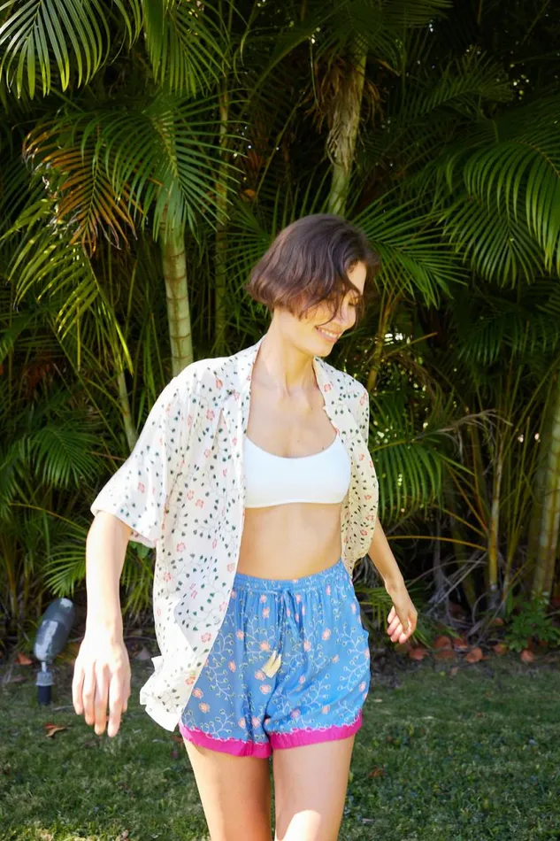Bottoms Shop Natalie Martin JASPER SHORT Pinwheel Denim