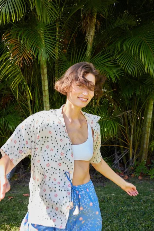 Bottoms Shop Natalie Martin JASPER SHORT Pinwheel Denim