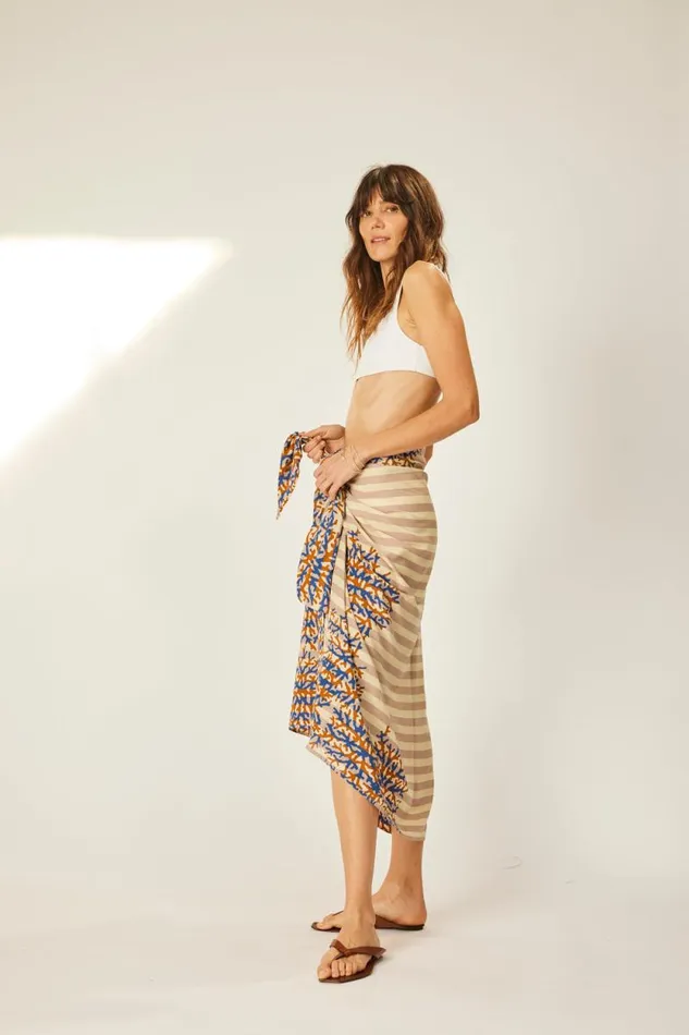 Bottoms Shop Natalie Martin SARONG Batik Coral Bluecoffee