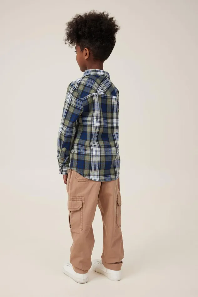 Boys 214 Pants and Jeans Cotton On Cargo Pant Taupy Brown