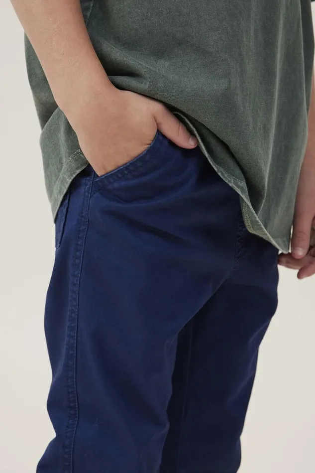 Boys 214 Pants and Jeans Cotton On Will Cuffed Chino Pant In The Navy