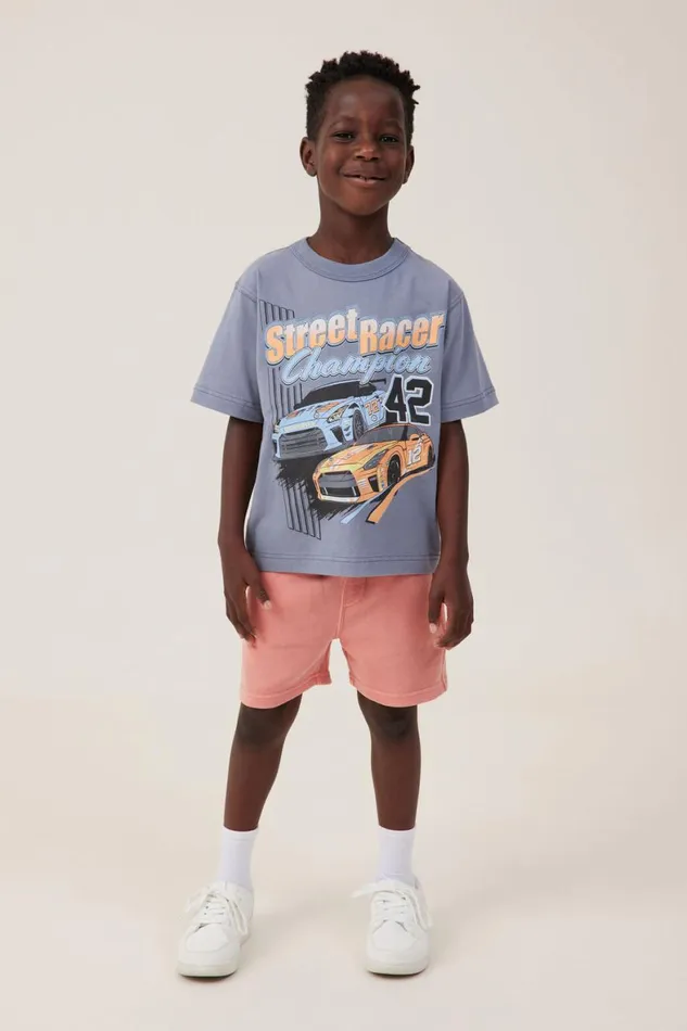 Boys 214 Shorts Cotton On Henry Slouch Short Clay Pigeon Garment Dye